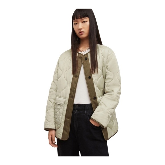 AllSaints Cream Foxi Liner Jacket NWOT - Picture 1 of 8